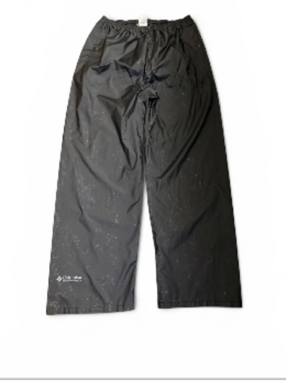 COLUMBIA Men’s Rain Pants SZ XXL Black Elastic Waistband Outdoors